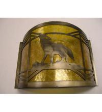 Meyda Blue 81054 - 12" Wide Wolf on the Loose Wall Sconce