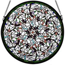 Meyda Blue 98951 - 22"W X 22"H Dragonfly Stained Glass Window