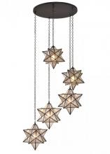 Meyda Blue 99178 - 45" Wide Moravian Star 5 Light Cascading Pendant