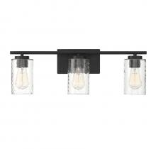 Savoy House Meridian CA M80038MBK - 3-Light Bathroom Vanity Light in Matte Black