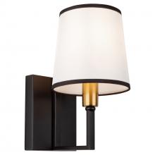 Artcraft SC13347BK - Coco 1 Light Sconce Black and Gold