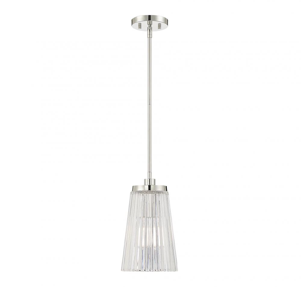 Chantilly 1-Light Pendant in Polished Nickel