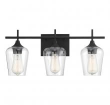 Savoy House 8-4030-3-BK - Octave 3-Light Bathroom Vanity Light in Black