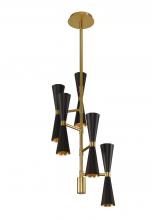 Kalco 310472BVB - Milo 10 Light Foyer Chandelier