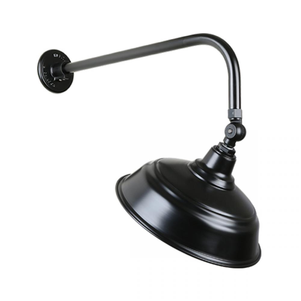 17" Gooseneck Light Warehouse Shade, QSNB-13 Arm, Swivel Knuckle Accessory