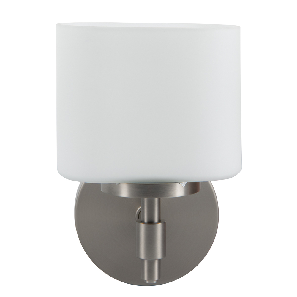 Moderne 1-Light Vanity Sconce - Brushed Nickel