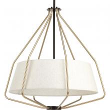 Progress P500117-020 - Hangar Collection Three-Light Antique Bronze Mid-Century Pendant Light