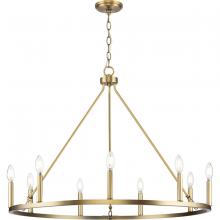 Progress P400314-163 - Gilliam Collection Nine-Light Vintage Brass New Traditional Chandelier