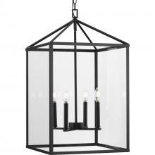 Progress P500441-31M - Hilllcrest Collection Four-Light Matte Black Transitional Hall & Foyer Light