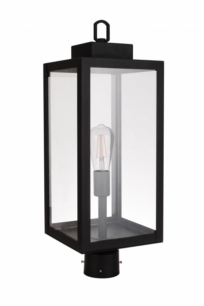 Marin 1 Light Outdoor Post Mount in Textured Black