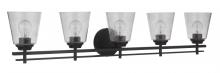 Craftmade 19642FB5 - Drake 5 Light Vanity in Flat Black