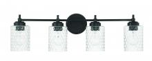 Craftmade 60504-FB - Claire 4 Light Vanity in Flat Black