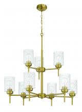 Craftmade 60529-SB - Claire 9 Light Chandelier in Satin Brass