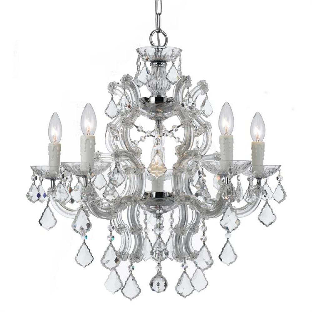 Maria Theresa 6 Light Crystal Chrome Chandelier