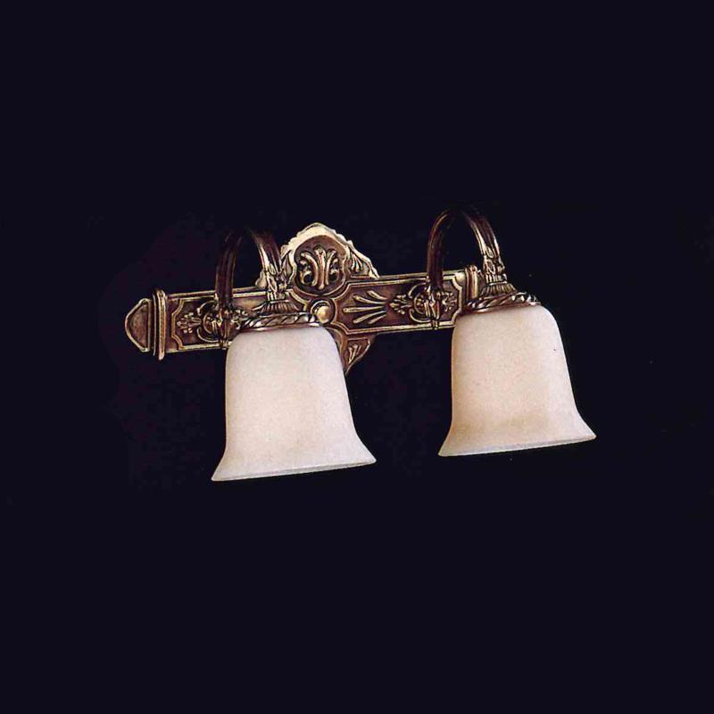 Crystorama 2 Light Antique Brass Sconce