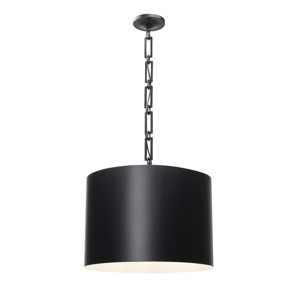 Brian Patrick Flynn Alston 6 Light Matte Black + White Pendant