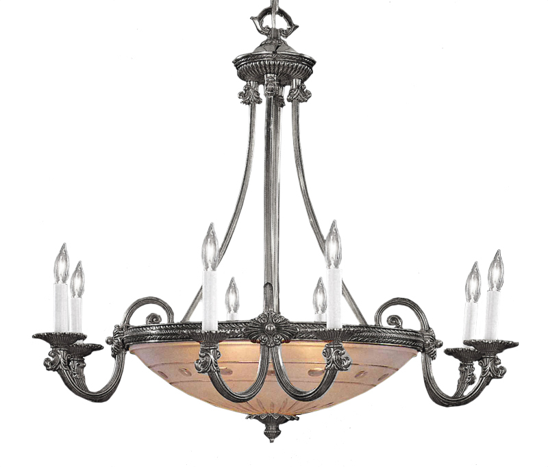 Crystorama 13 Light Pewter Chandelier