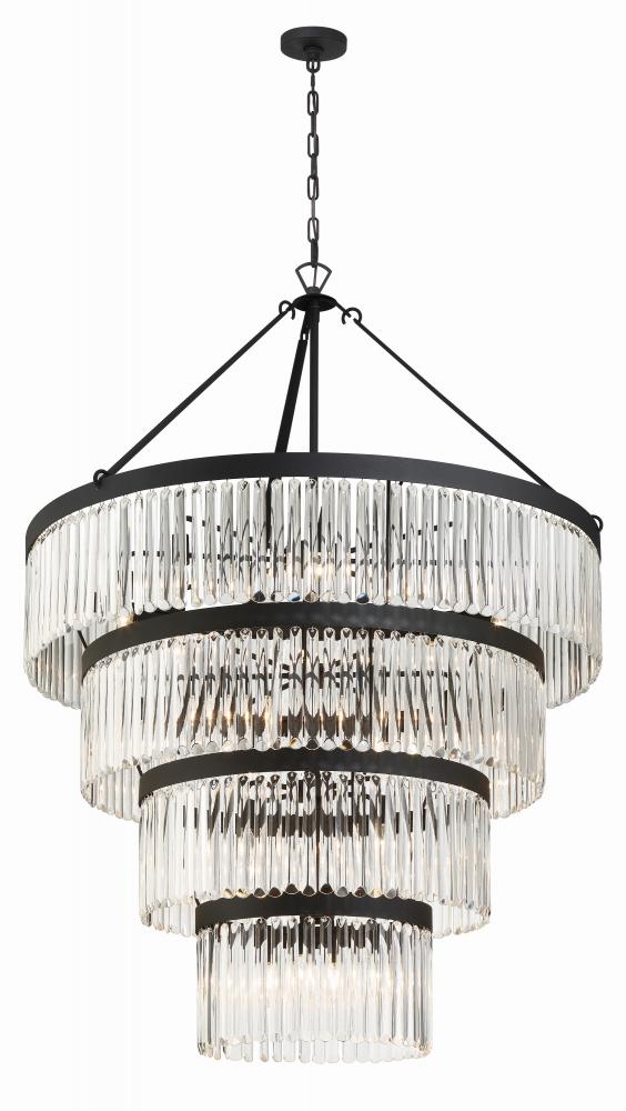 Emory 22 Light Black Forged Chandelier