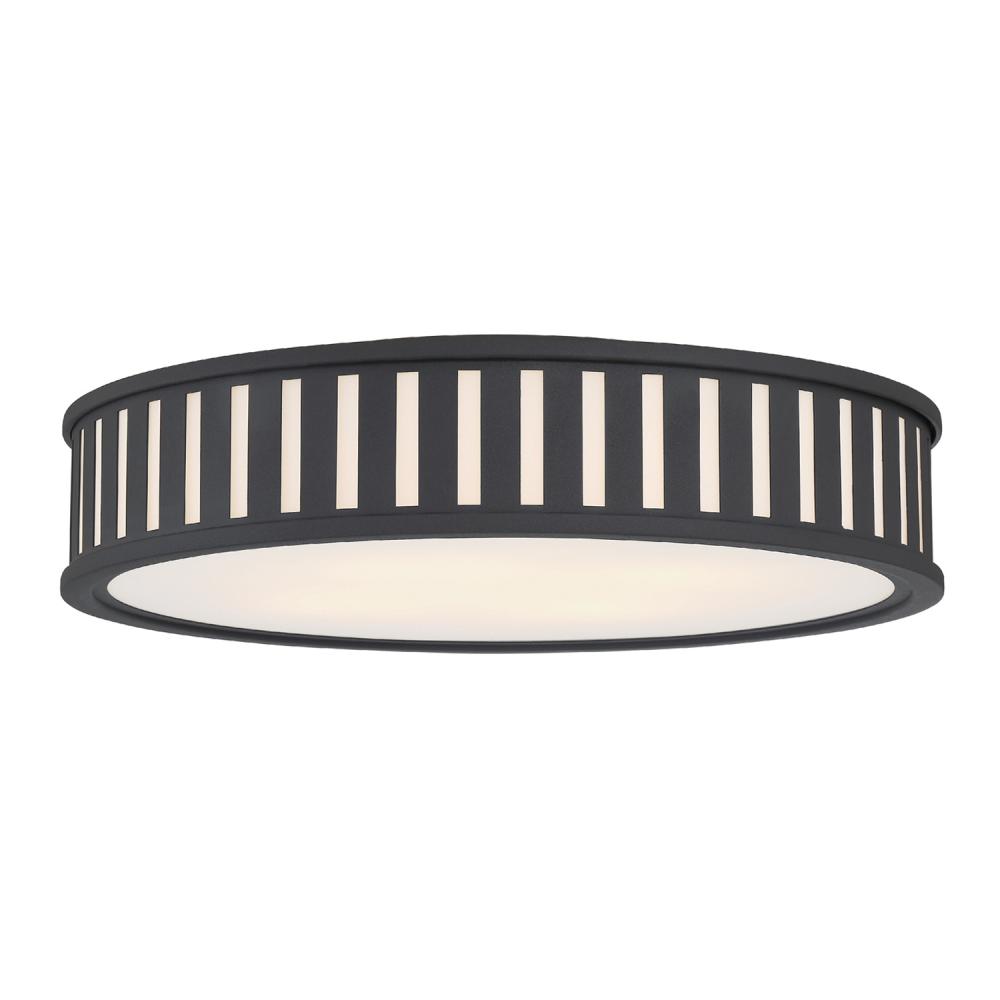 Kendal 4 Light Black Forged Flush Mount