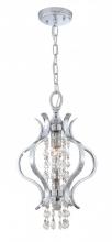 Crystorama 1570-CH-MWP - Crystorama Flow 1 Light Crystal Chrome Mini Chandelier