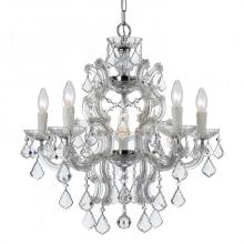 Crystorama 4335-CH-CL-MWP - Maria Theresa 6 Light Crystal Chrome Chandelier