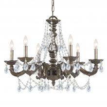 Crystorama 5026-VB-CL-MWP - Paris Market 6 Light Clear Crystal Venetian Bronze Chandelier