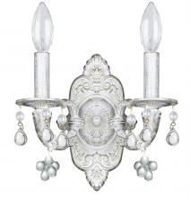 Crystorama 5200-AW-CLEAR - Paris Market 2 Light Clear Crystal White Sconce
