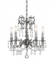 Crystorama 5525-PW-CL-MWP - Gramercy 5 Light Clear Crystal Pewter Mini Chandelier I