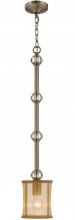 Crystorama 5620-AB - Hampton 1 Light Golden Teak Crystal Brass Pendant I