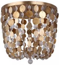 Crystorama 563-GA - Crystorama Bella 3 Light Antique Gold Flush Mount