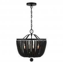 Crystorama 604-MK - Rylee 4 Light Matte Black Mini Chandelier