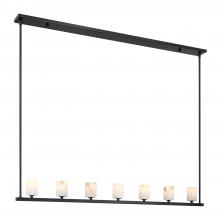 Crystorama ARA-10267-MK-ST - Aragon 7 Light LED Matte Black Linear Chandelier