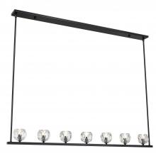 Crystorama ARA-10267-MK - Aragon 7 Light LED Matte Black Linear Chandelier