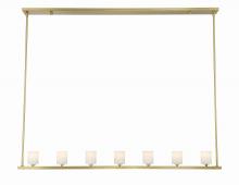 Crystorama ARA-10267-SB-ST - Aragon 7 Light LED Soft Brass Linear Chandelier