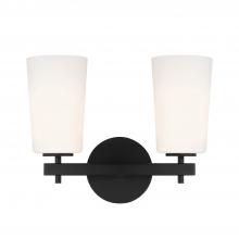 Crystorama COL-102-BK - Colton 2 Light Black Sconce