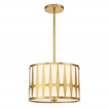 Crystorama ROY-803-GA - Royston 3 Light Antique Gold Pendant