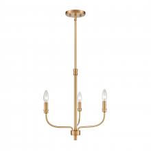 ELK Home Plus 81505/3 - Newland 17'' Wide 3-Light Chandelier - Satin Brass