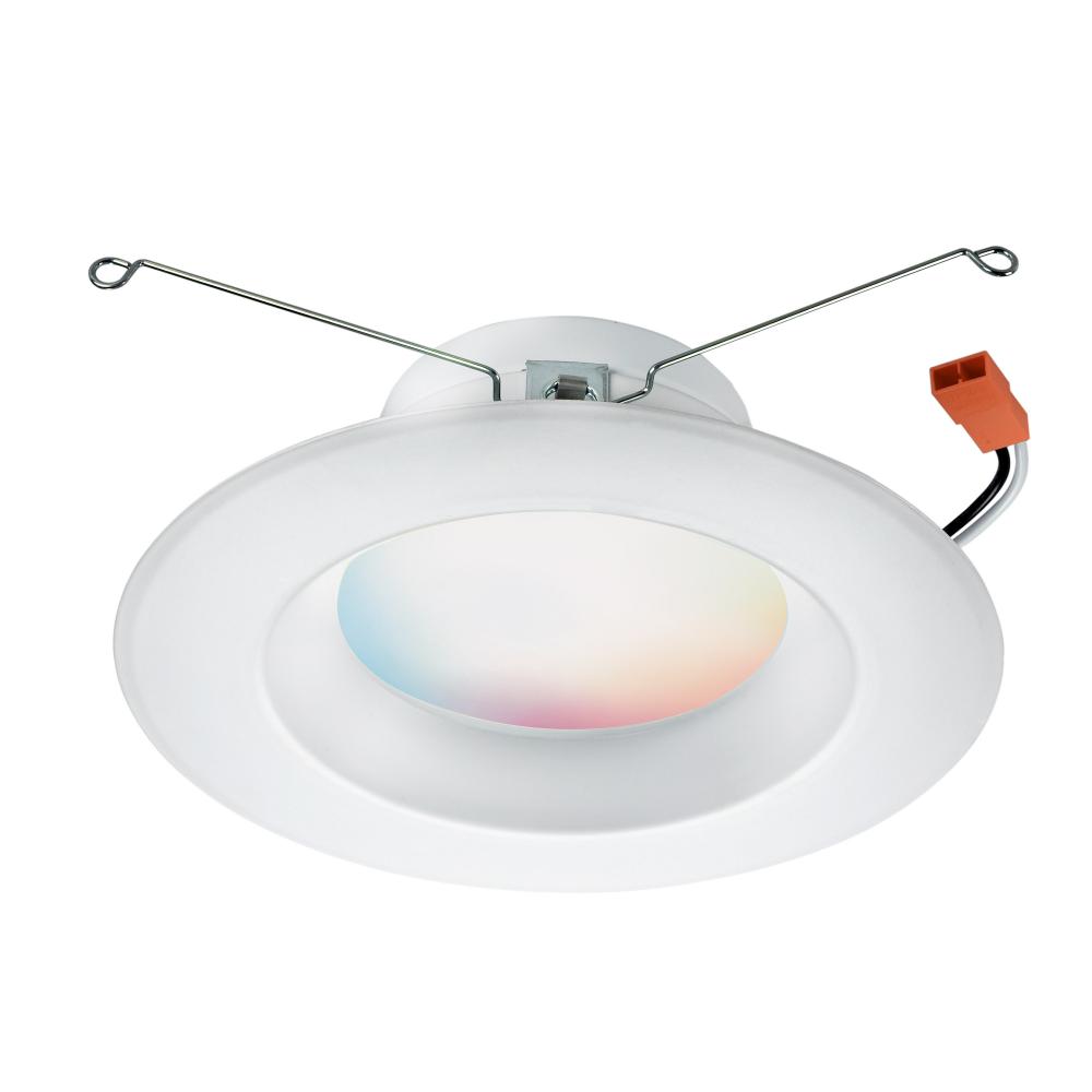 10 Watt; 5-6 in. LED Recessed Downlight; RGB & Tunable White; Starfish IOT; 120 Volt; 800 Lumens;