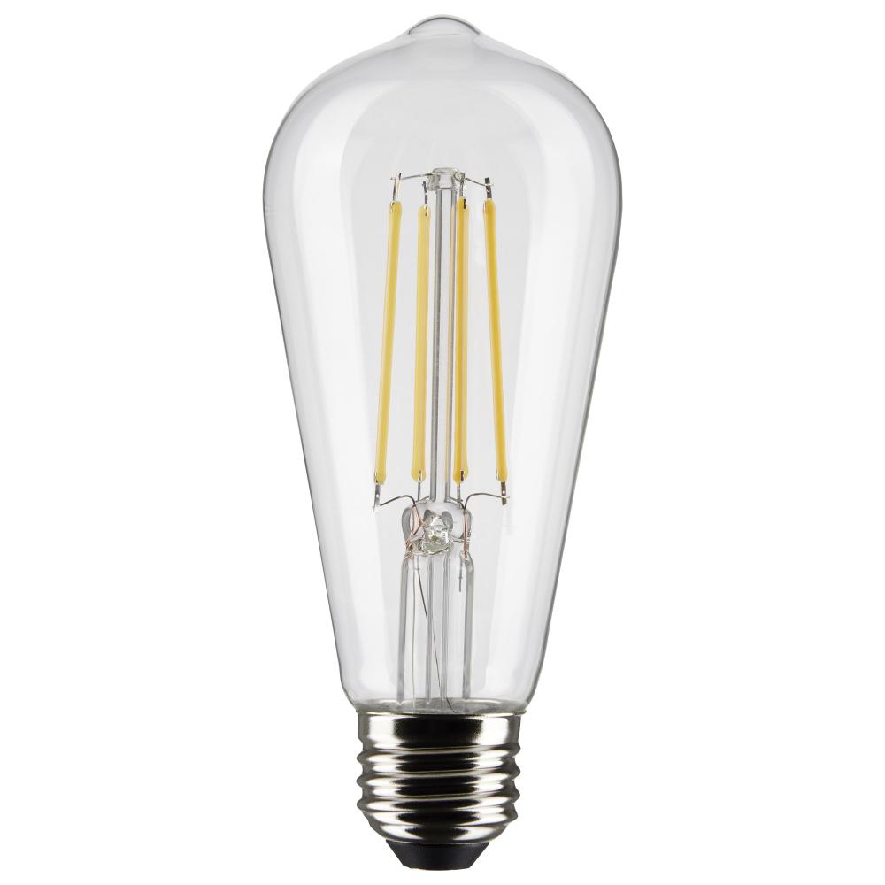 8 Watt ST19 LED; Clear; Medium base; 90 CRI; 4000K; 120 Volt