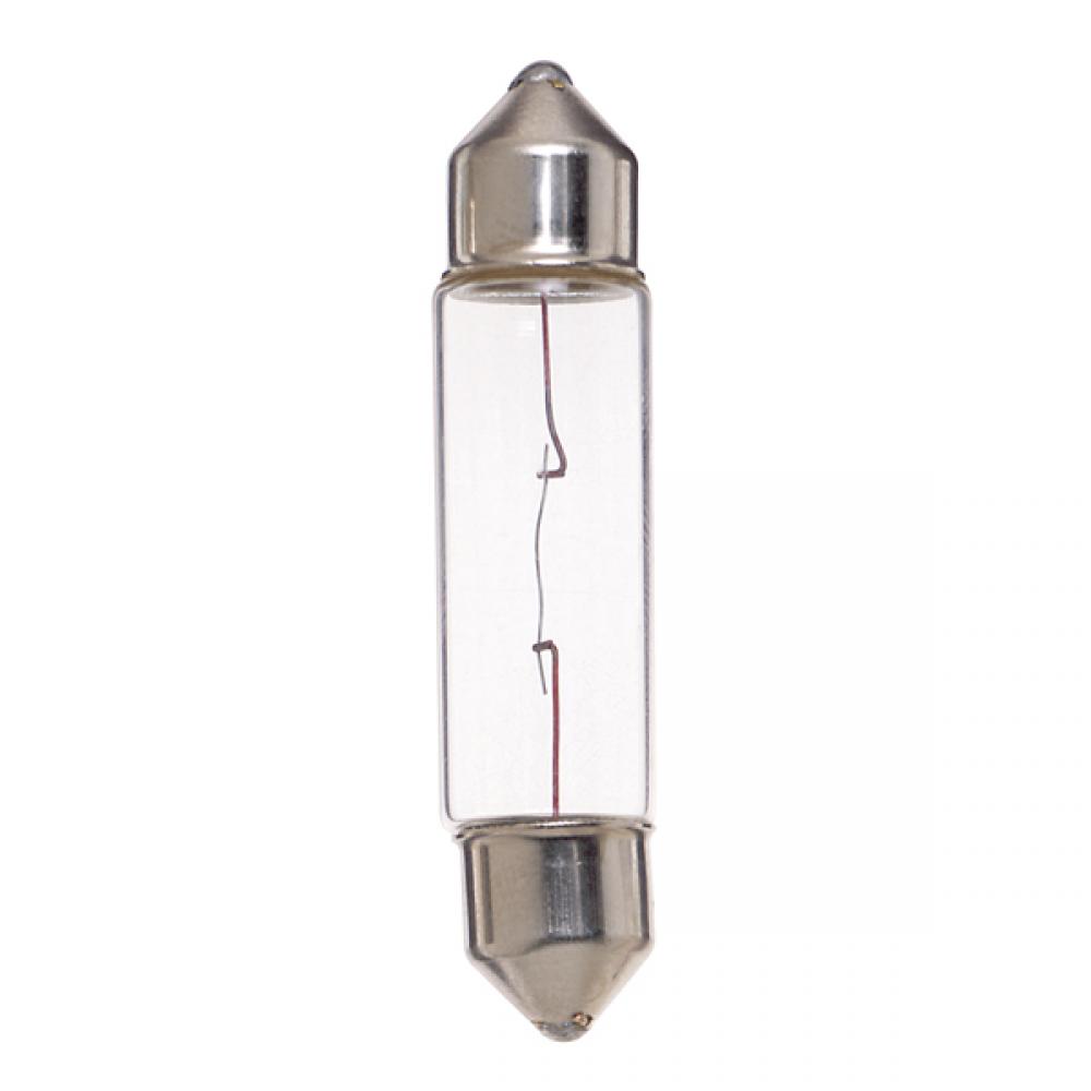 10 Watt miniature; T3 1/4; 200 Average rated hours; Festoon base; 24 Volt