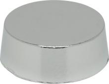 Satco Products Inc. 90/1051 - 1" Plain Knob; 1/8 IP; 3/8" Height; Polished Chrome Finish