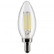 Satco Products Inc. S21276 - 5.5 Watt B11 LED; Clear; Candelabra base; 90 CRI; 4000K; 120 Volt