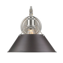 Golden 3306-1W PW-RBZ - Orwell 1-Light Wall Sconce in Pewter with Rubbed Bronze