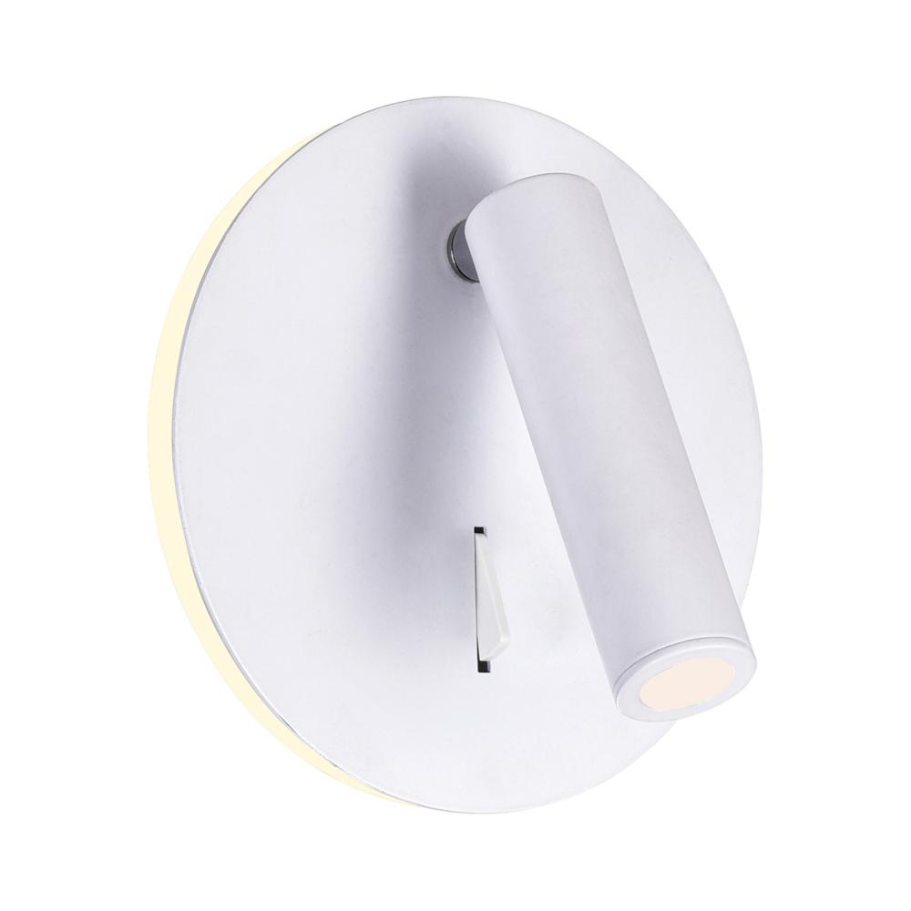 Private I LED Sconce With Matte White Finish