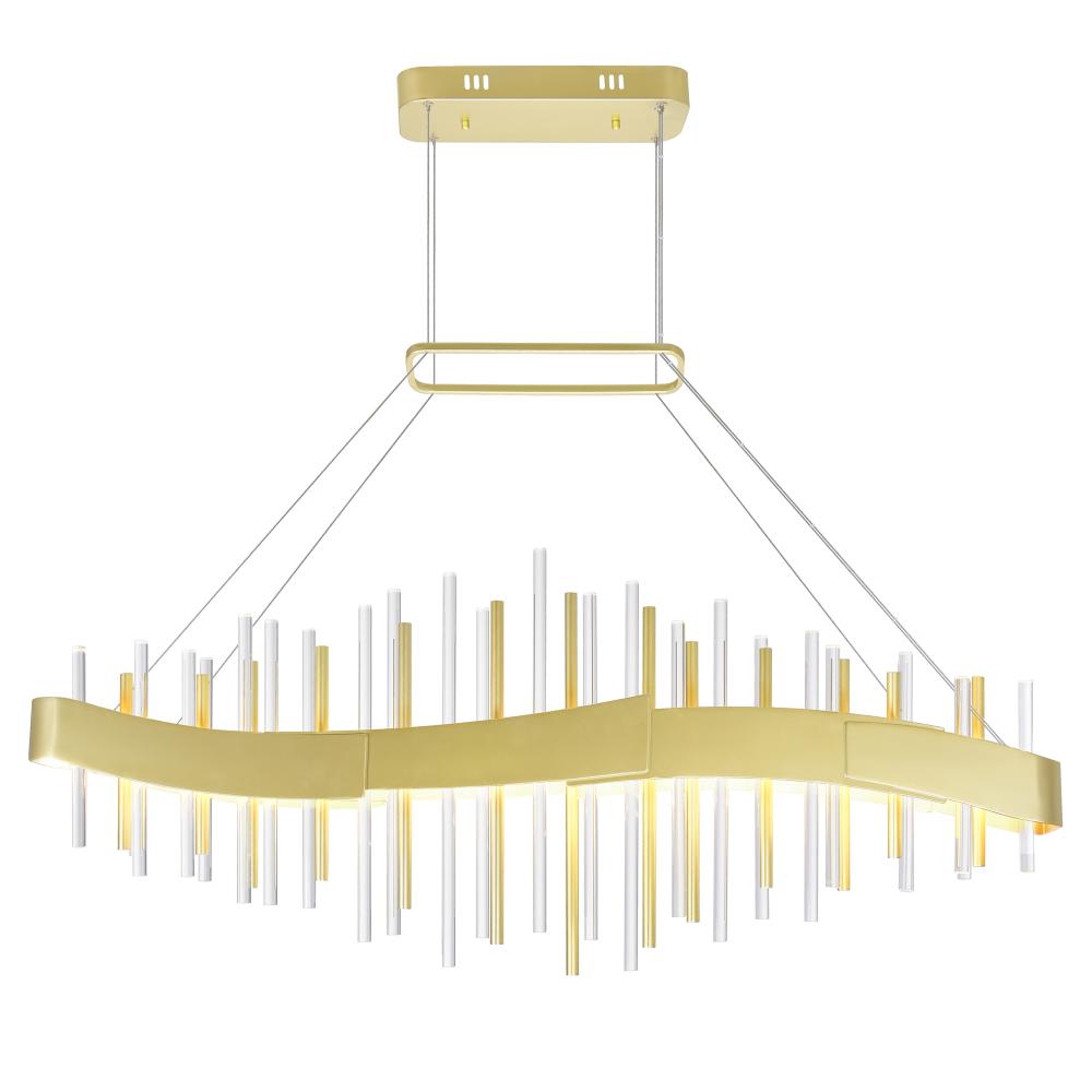 Millipede 40 in LED Satin Gold Chandelier