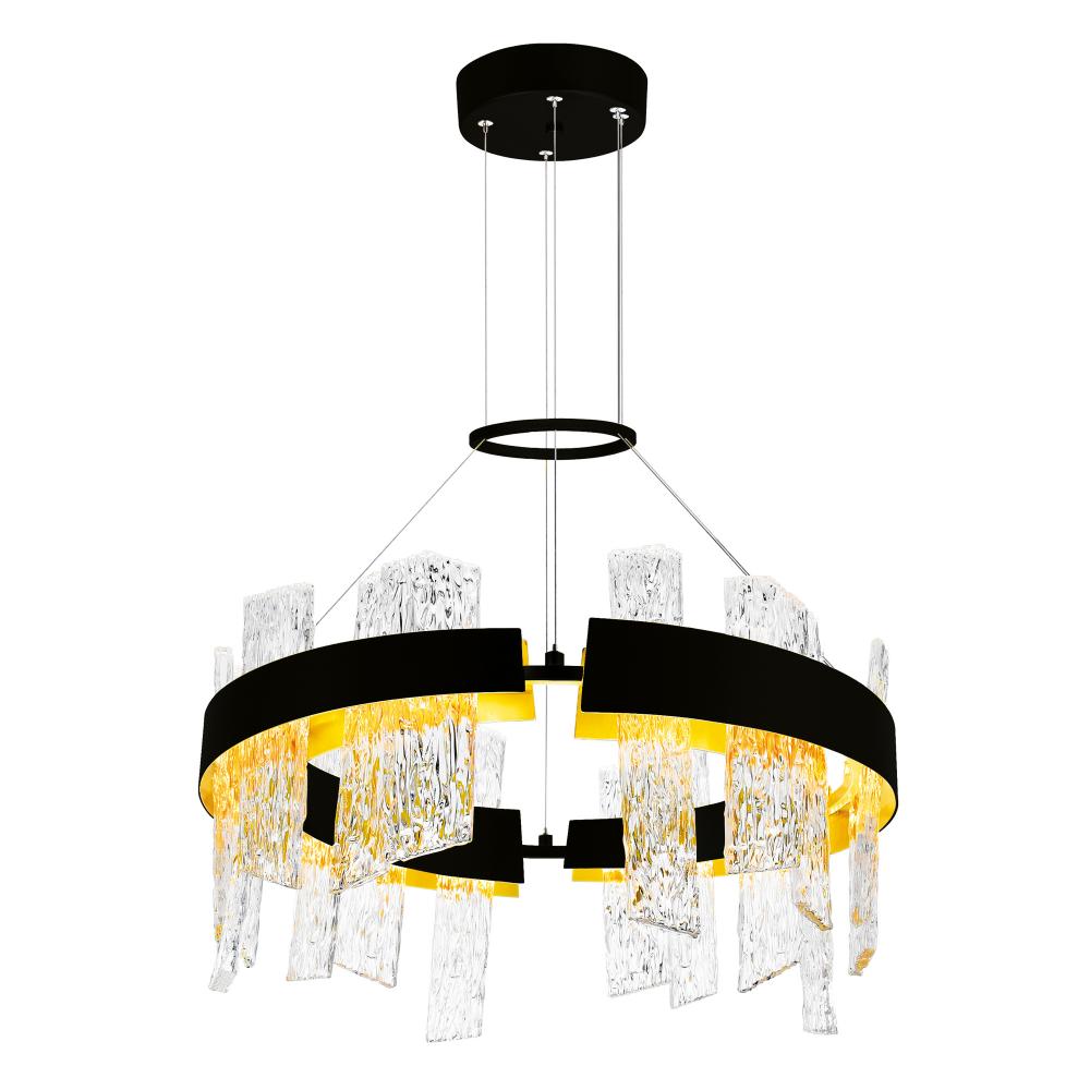 Guadiana 24 in LED Black Chandelier