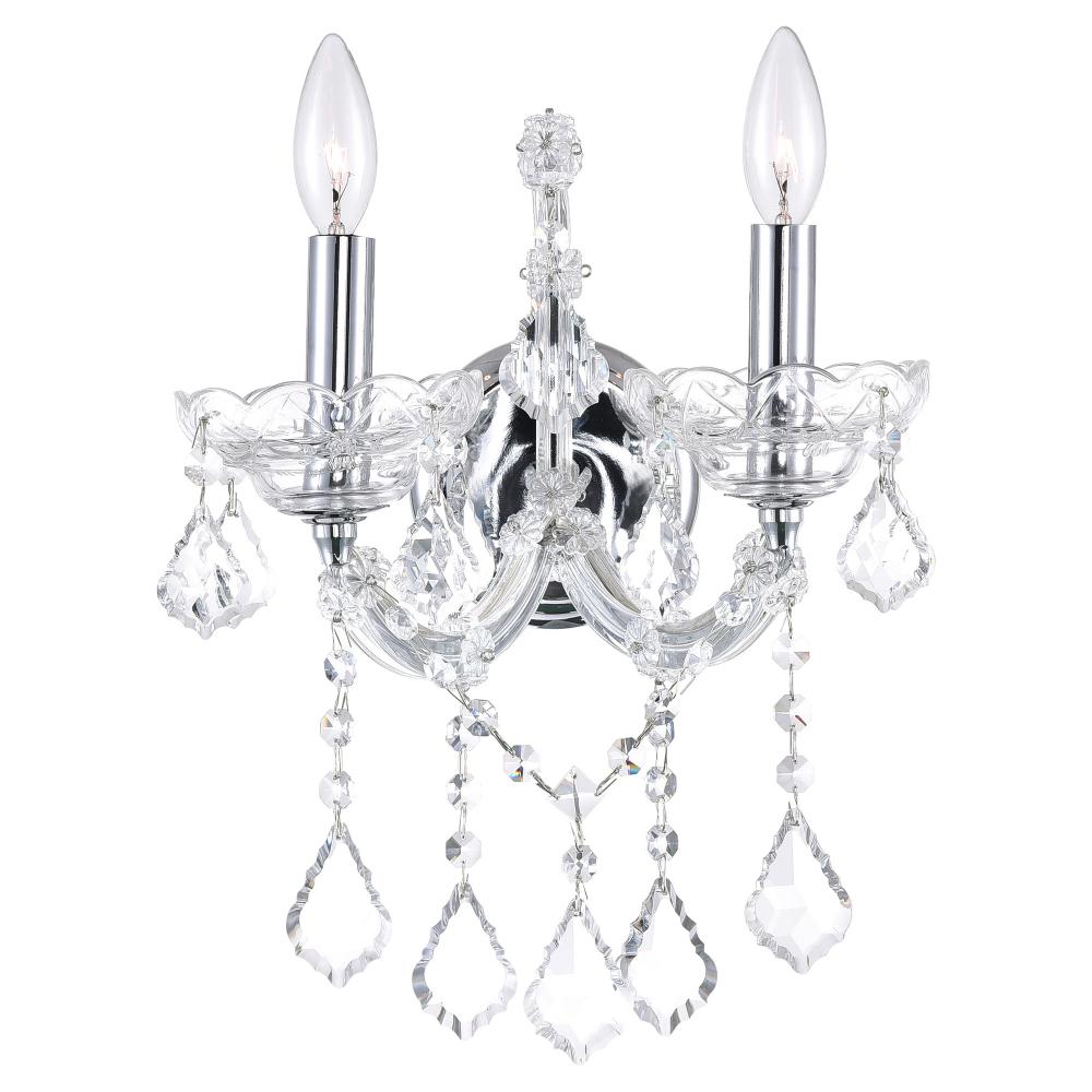 Maria Theresa 2 Light Wall Sconce With Chrome Finish