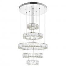 CWI LIGHTING 1044P24-601-R-5C - Madeline LED Chandelier With Chrome Finish