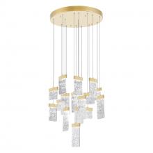 CWI LIGHTING 1090P32-16-620 - Carolina LED Chandelier With Gold Leaf Finish