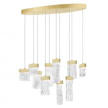 CWI LIGHTING 1090P40-10-620-O - Carolina LED Chandelier With Gold Leaf Finish